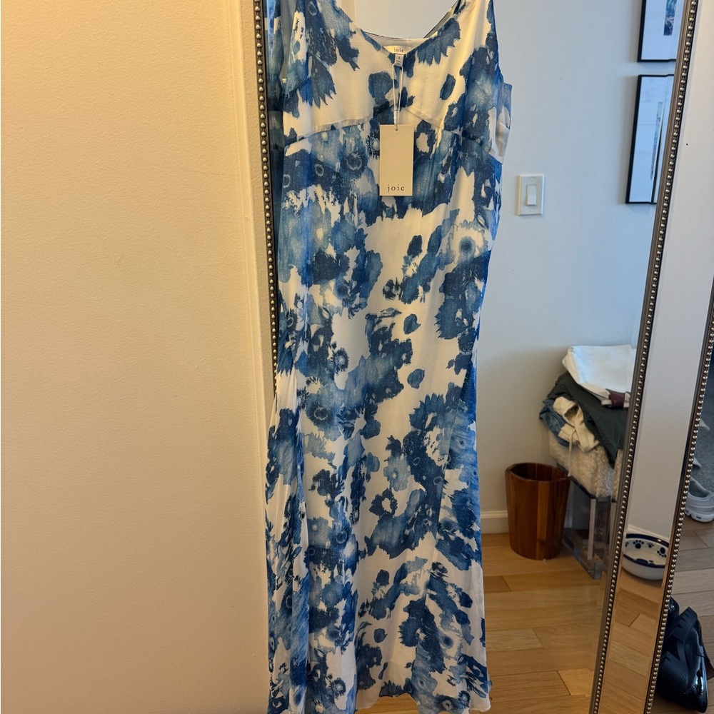 Joie Blue and White Floral Maxi Dress